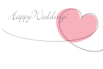 ハッピーウェディング・ピンクのハート